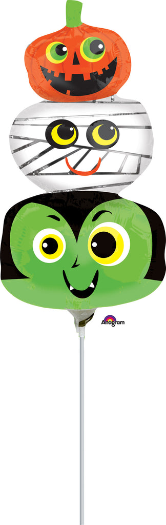 Mini Shape "Halloween Heads" Foil Balloon, A30, bulk - House of Party Kenya