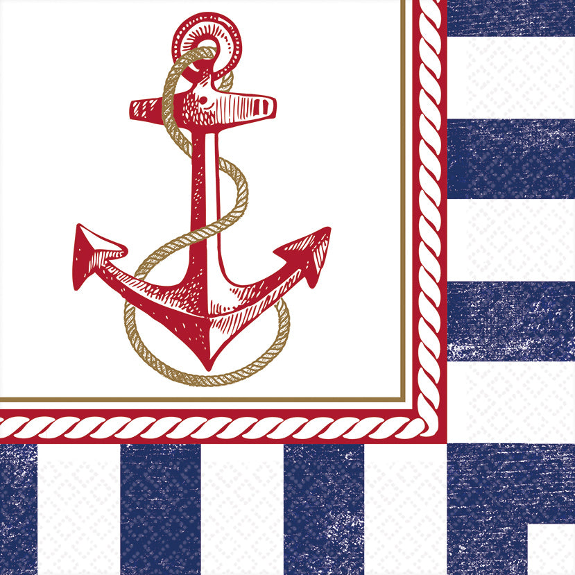 ANCHORS AWEIGH LUNCH TISSUES 16PCS - House of Party Kenya