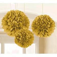 ASSORTED GOLD FLUFFY DECORATION - House of Party Kenya